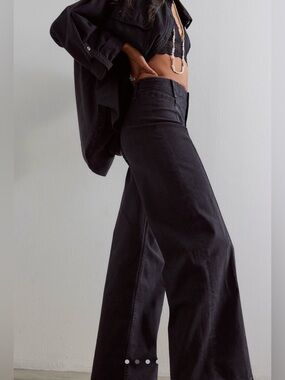 Free people libre wide leg jeans (black )